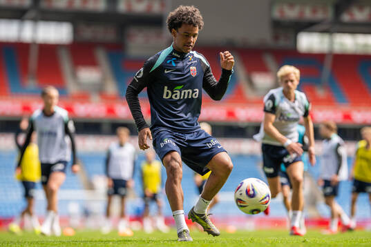 Oscar Bobb of the Norwegian national football team