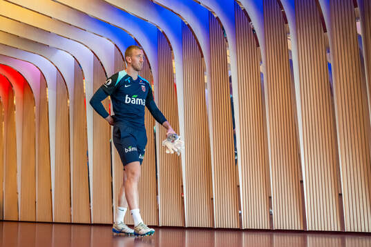 Goalkeeper Egil Selvik of the Norwegian national football