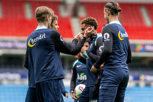 David Møller Wolfe, Felix Horn Myhre and Antonio Nusa of