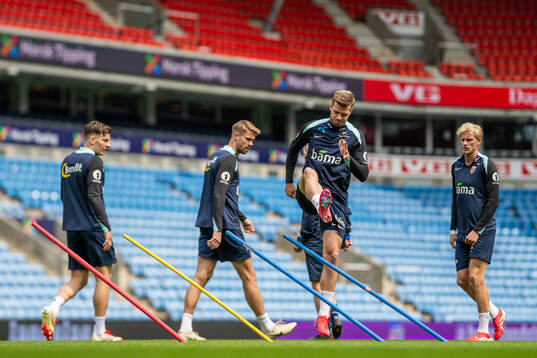 Alexander Sørloth of the Norwegian national football team