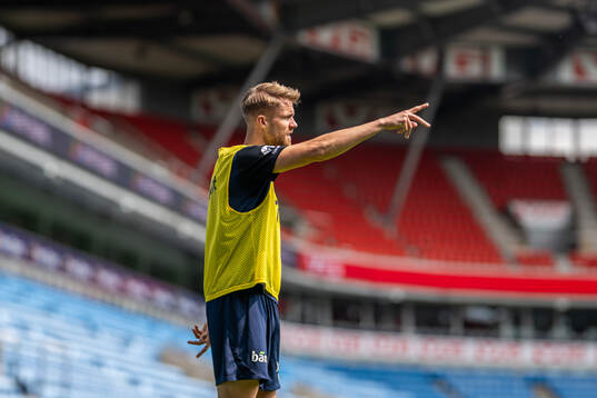 Kristoffer Ajer of the Norwegian national football team