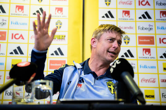 Head coach Jon Dahl Tomasson of the Swedish national