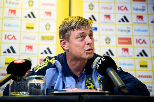 Head coach Jon Dahl Tomasson of the Swedish national