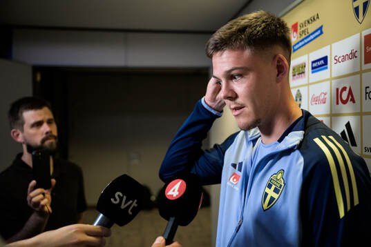 Emil Holm of the Swedish national football team