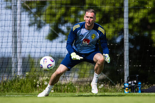 Goalkeeper Robin Olsen of the Swedish men's national