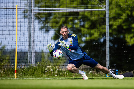 Goalkeeper Robin Olsen of the Swedish men's national