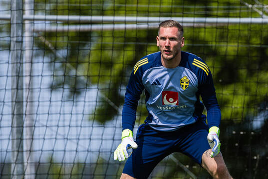 Goalkeeper Robin Olsen of the Swedish men's national