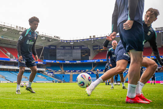 Oscar Bobb of the Norwegian national football team