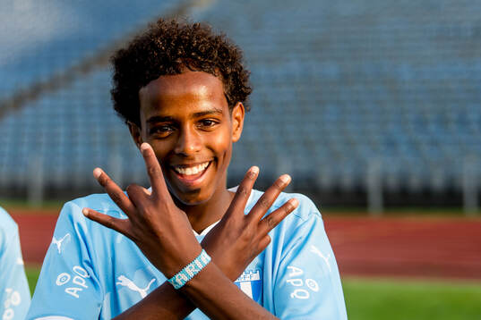 Malmö FFs Sakariya Osman jublar