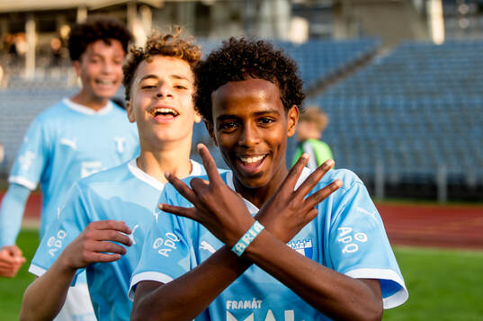 Malmö FFs Sakariya Osman jublar