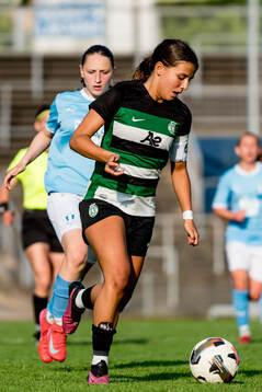 Sporting CPs Maria Alves och Malmö FFs Leonora Ferizi