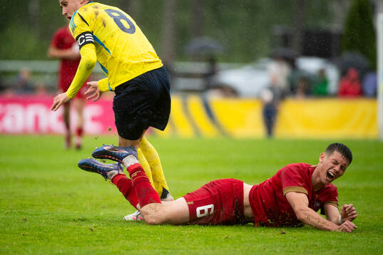 Sveriges Kenan Busuladzic och Serbiens Andrej Pavlovic