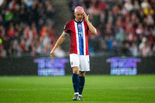 Julian Ryerson of Norway looks dejected