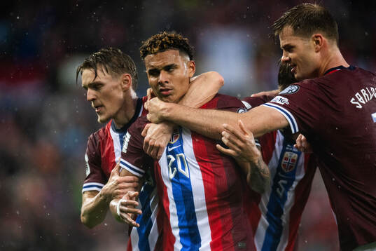 Martin Ødegaard, Antonio Nusa and Alexander Sørloth of