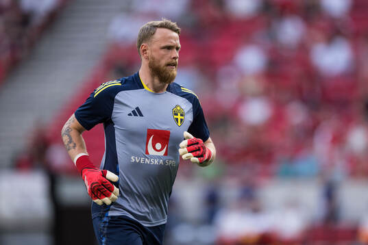 Goalkeeper Viktor Johansson of Sweden