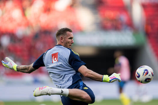 Goalkeeper Robin Olsen of Sweden