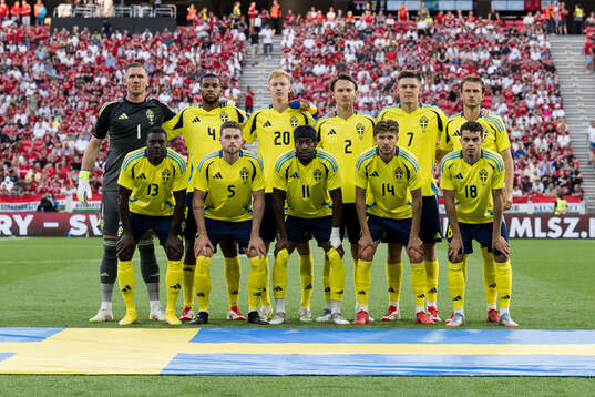 goalkeeper Robin Olsen, Isak Hien, Hugo Larsson, Hjalmar
