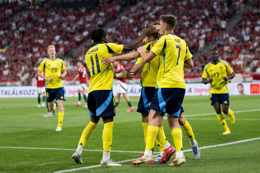 Anthony Elanga, Benjamin Nygren, Hjalmar Ekdal and Emil