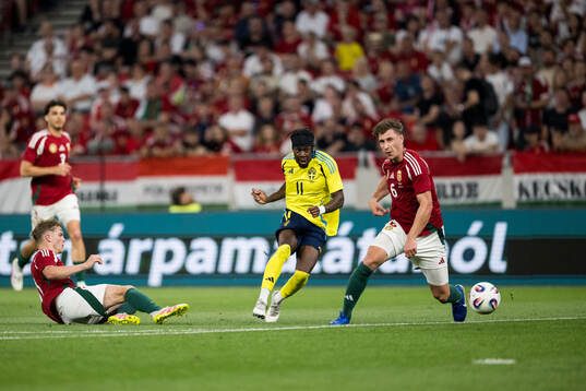Andras Schäfer and Willi Orban of Hungary against Anthony