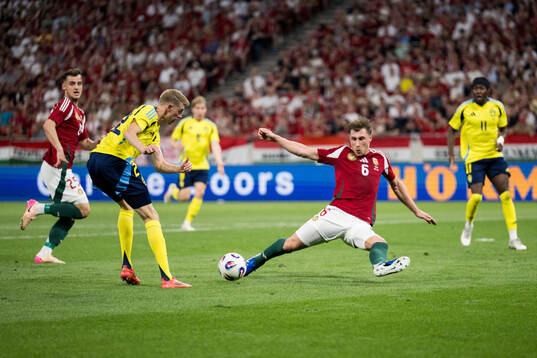 Alexander Bernhardsson of Sweden and Willi Orban of Hungary
