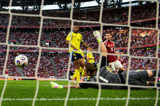 Isak Hien of Sweden and Daniel Gazdag of Hungary see