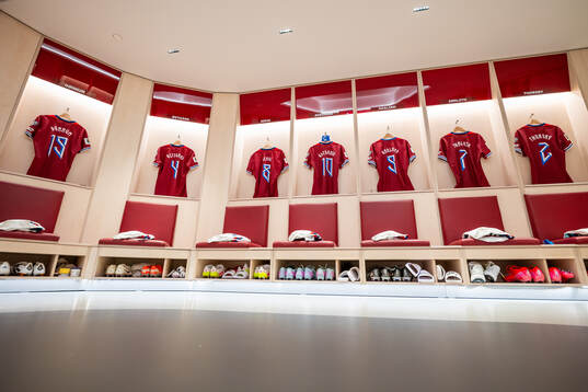 The Norway dressing room