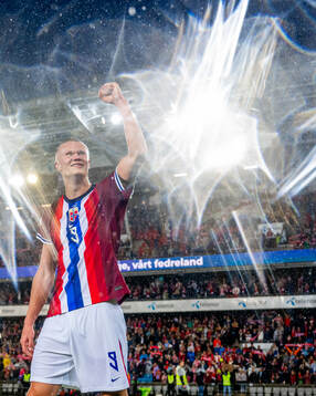 Erling Braut Haaland of Norway celebrates