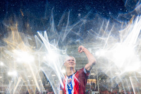 Erling Braut Haaland of Norway celebrates