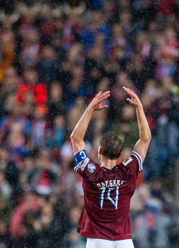 Martin Ødegaard of Norway celebrates