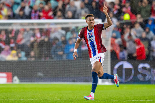 Antonio Nusa of Norway celebrates