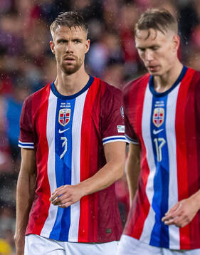 Kristoffer Ajer and Torbjørn Lysaker Heggem of Norway