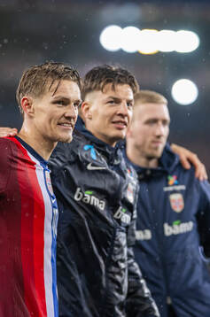 Martin Ødegaard, Jostein Gundersen and goalkeeper Egil