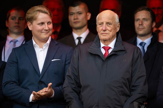 Prince Sverre Magnus and King Harald V of Norway in the