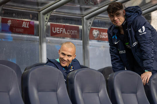 Leo Østigård and Jørgen Strand Larsen of Norway
