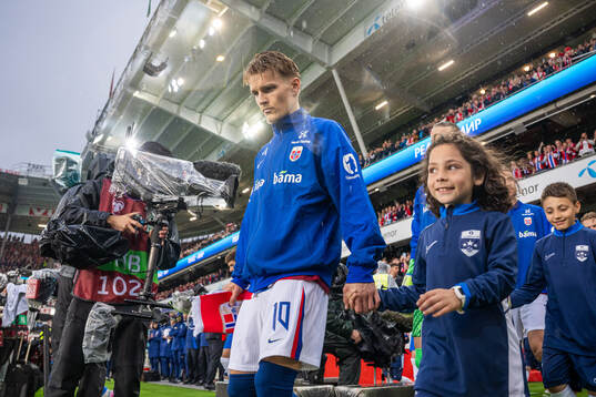 Martin Ødegaard of Norway enters the pitch