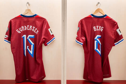 The kits of Jostein Gundersen and Patrick Berg of Norway in