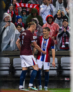 Erling Braut Haaland of Norway celebrates