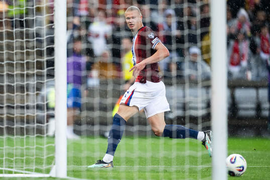Erling Braut Haaland of Norway scores 3-0