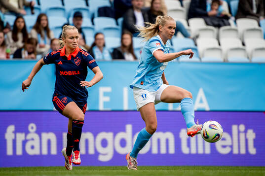 Djurgårdens Tove Almqvist och Malmö FFs Nellie Lilja