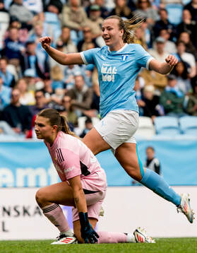 Malmö FFs Sara Kanutte Sørensen Fornes gör 4-0 bakom