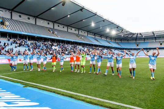 Malmö FFs spelare jublar