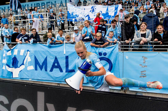Malmö FFs Nellie Lilja och supportrar