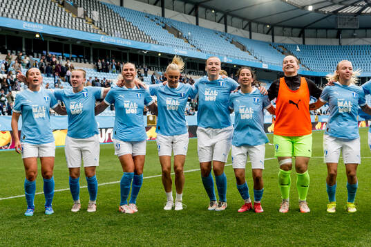 Malmö FFs spelare jublar