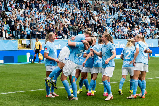 Malmö FFs Sara Kanutte Sørensen Fornes jublar
