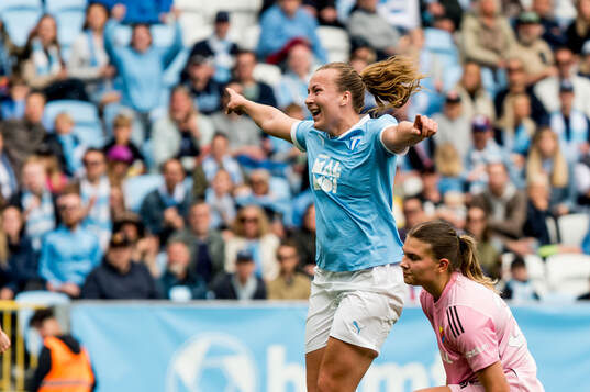 Malmö FFs Sara Kanutte Sørensen Fornes jublar och