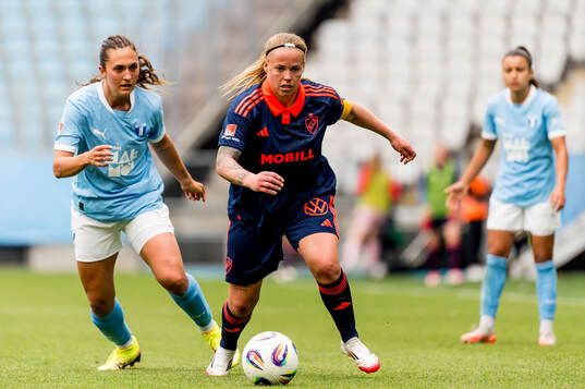 Malmö FFs Isabella D'Aquila och Djurgårdens Therese