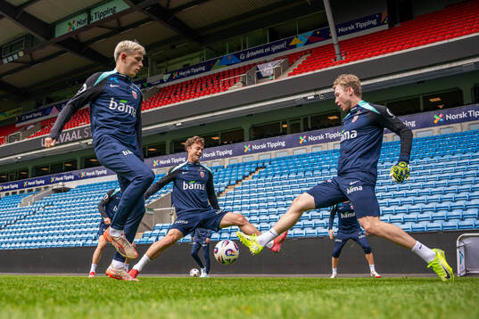 Marcus Holmgren Pedersen, Felix Horn Myhre and goalkeeper