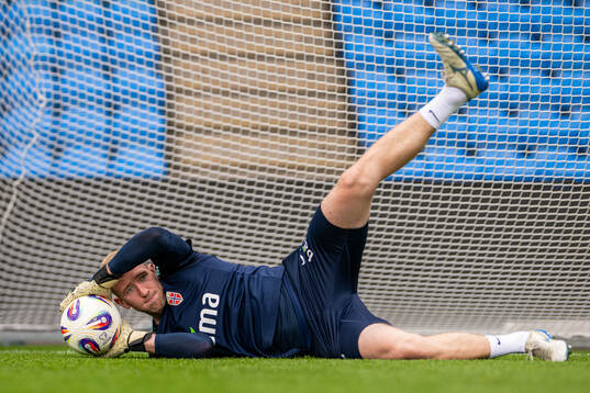 Goalkeeper Egil Selvik of the Norwegian national football