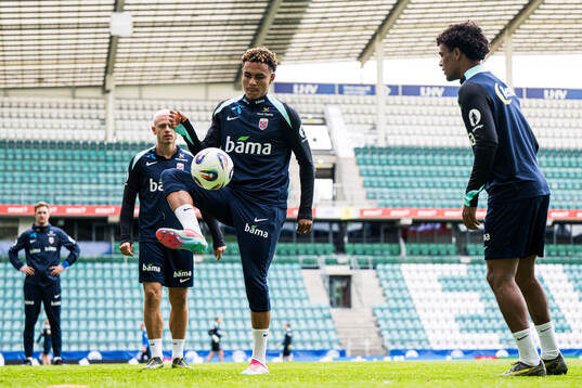Antonio Nusa of the Norwegian national football team