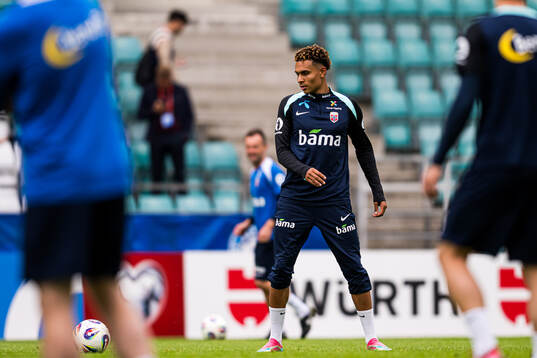 Antonio Nusa of the Norwegian national football team